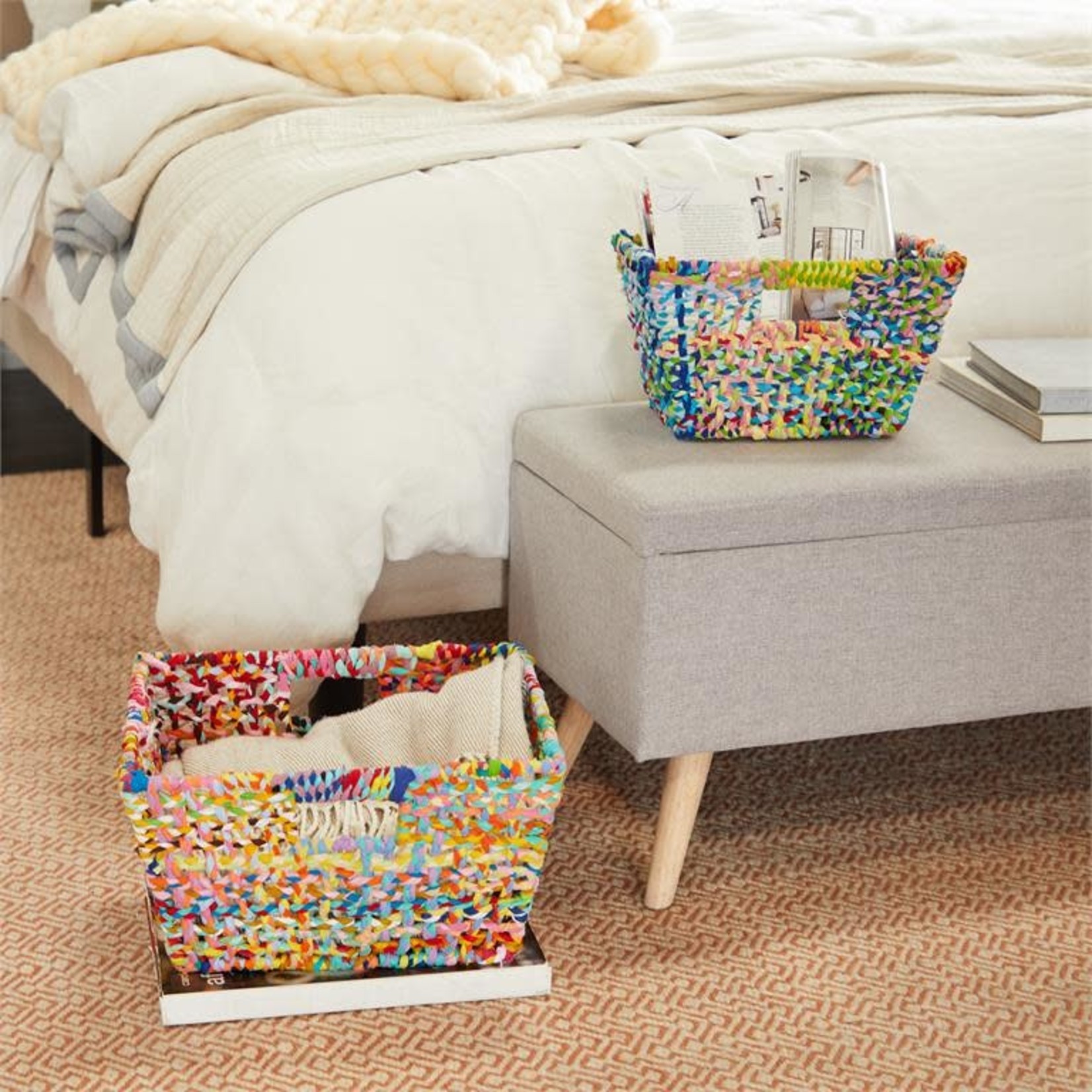 Uma Recycled Fabric Storage Baskets s/2