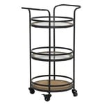 Uma Metal Wood Bar Cart 21Wx35H