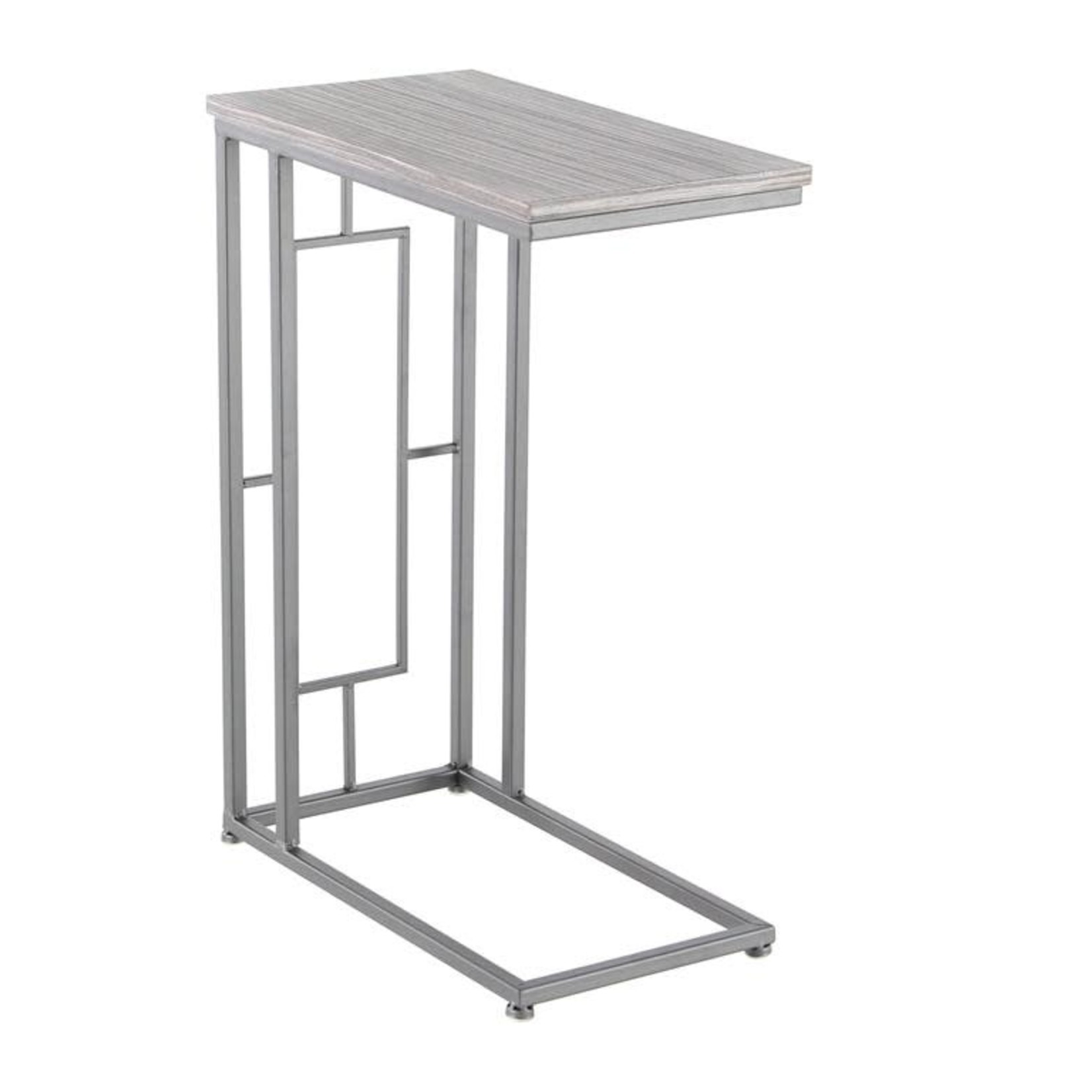 Uma Gray Metal Accent Table