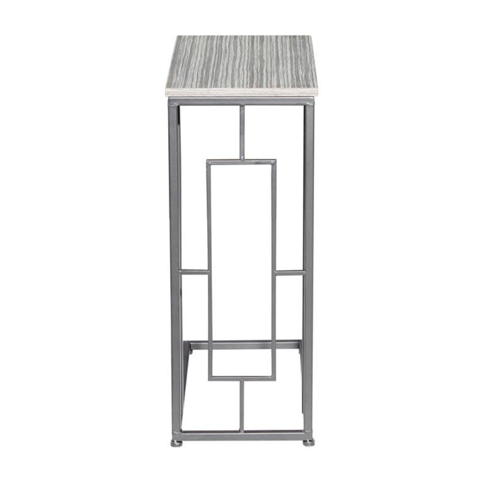 Uma Gray Metal Accent Table