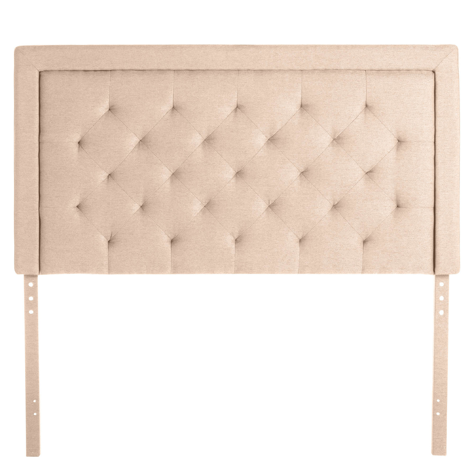 Malouf Hennessy Upholstered Headboard Oat Queen