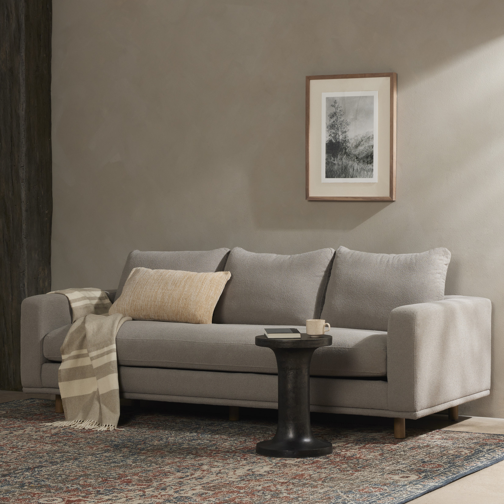 Four Hands Dom 85" Sofa Portland Cobblestone