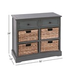 Uma Wicker Basket Cabinet