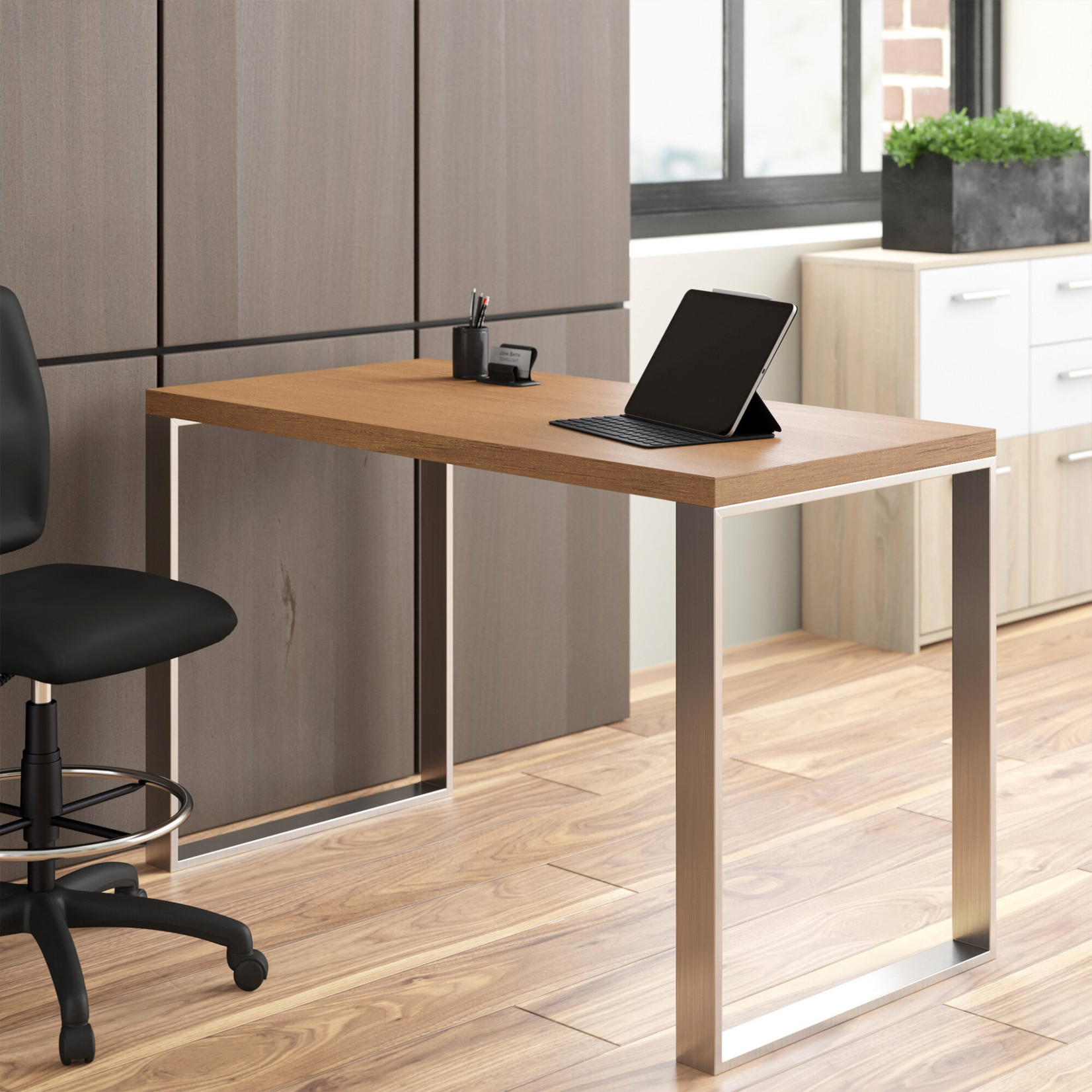 EuroStyle Dillon Desk Walnut