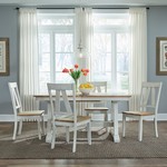 Liberty Furniture Lindsey Farm 5pc Trestle Table Set - Trestle Table + 4 Side Chairs