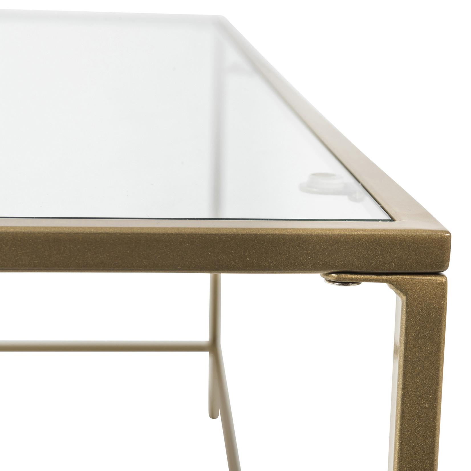 EuroStyle Arvi 44" Rect Coffee Table Brass