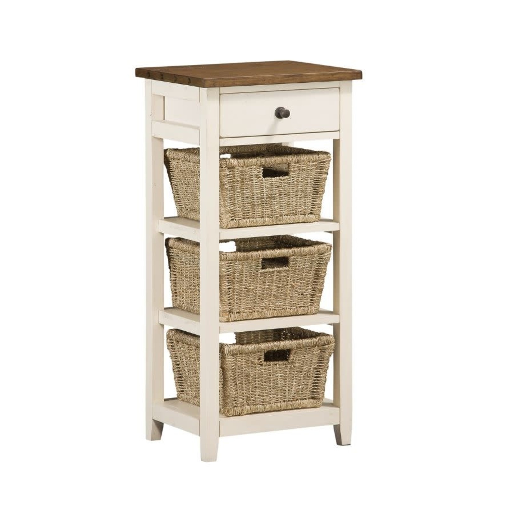 Hillsdale Tuscan Retreat 3 Basket Stand Country White