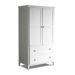 GrainWood Greenport 2 Door Wardrobe Brushed White