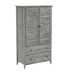 GrainWood Greenport 2 Door Wardrobe Brushed Grey (N5LL)