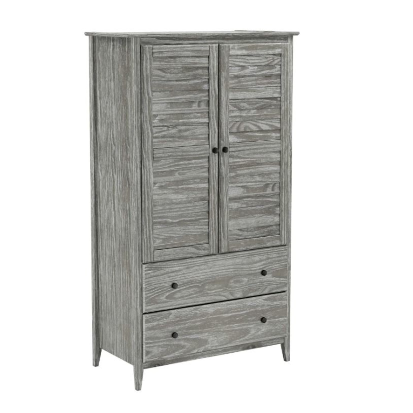 GrainWood Greenport 2 Door Wardrobe Brushed Grey (N5LL)