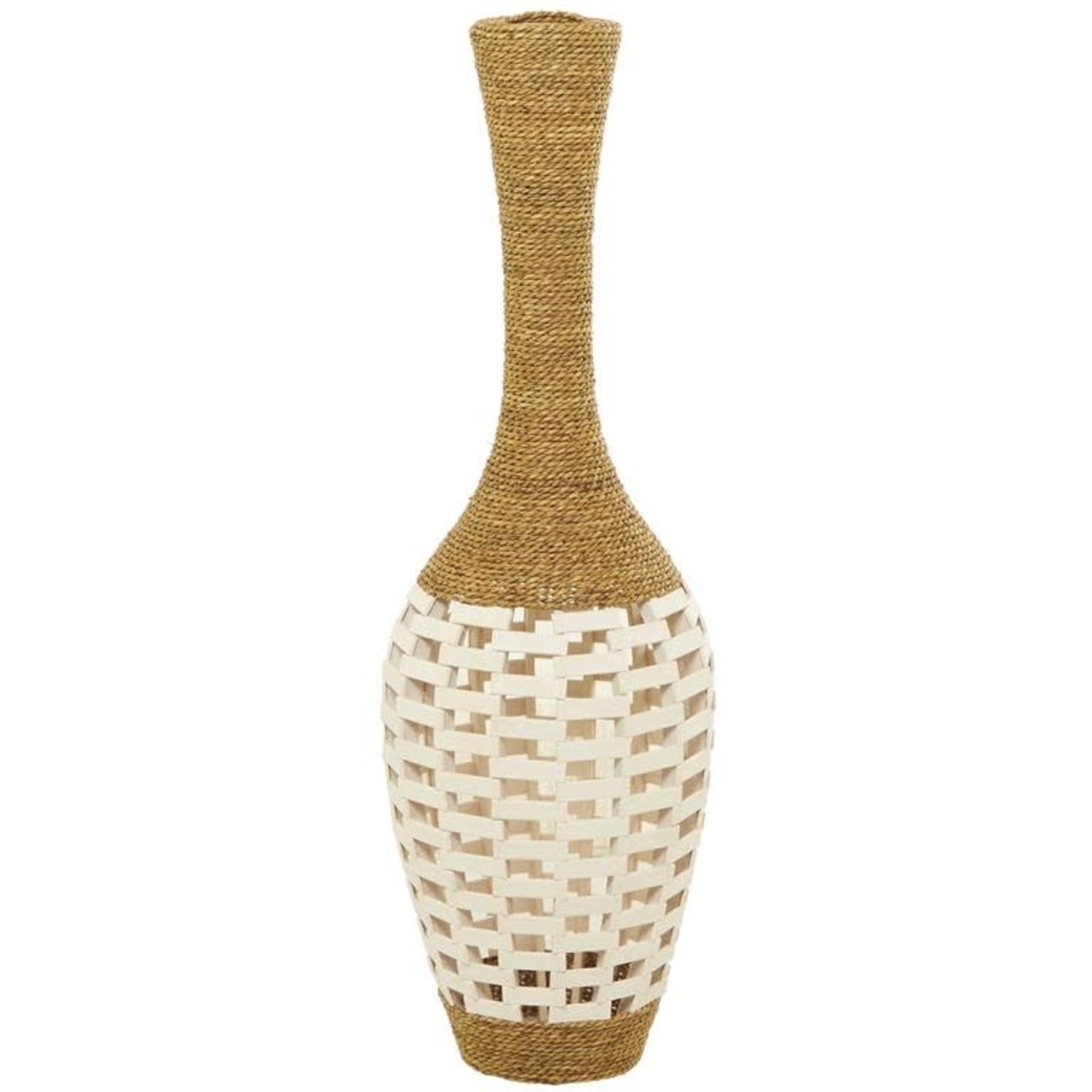 Uma Seagrass Bamboo Vase 40"H