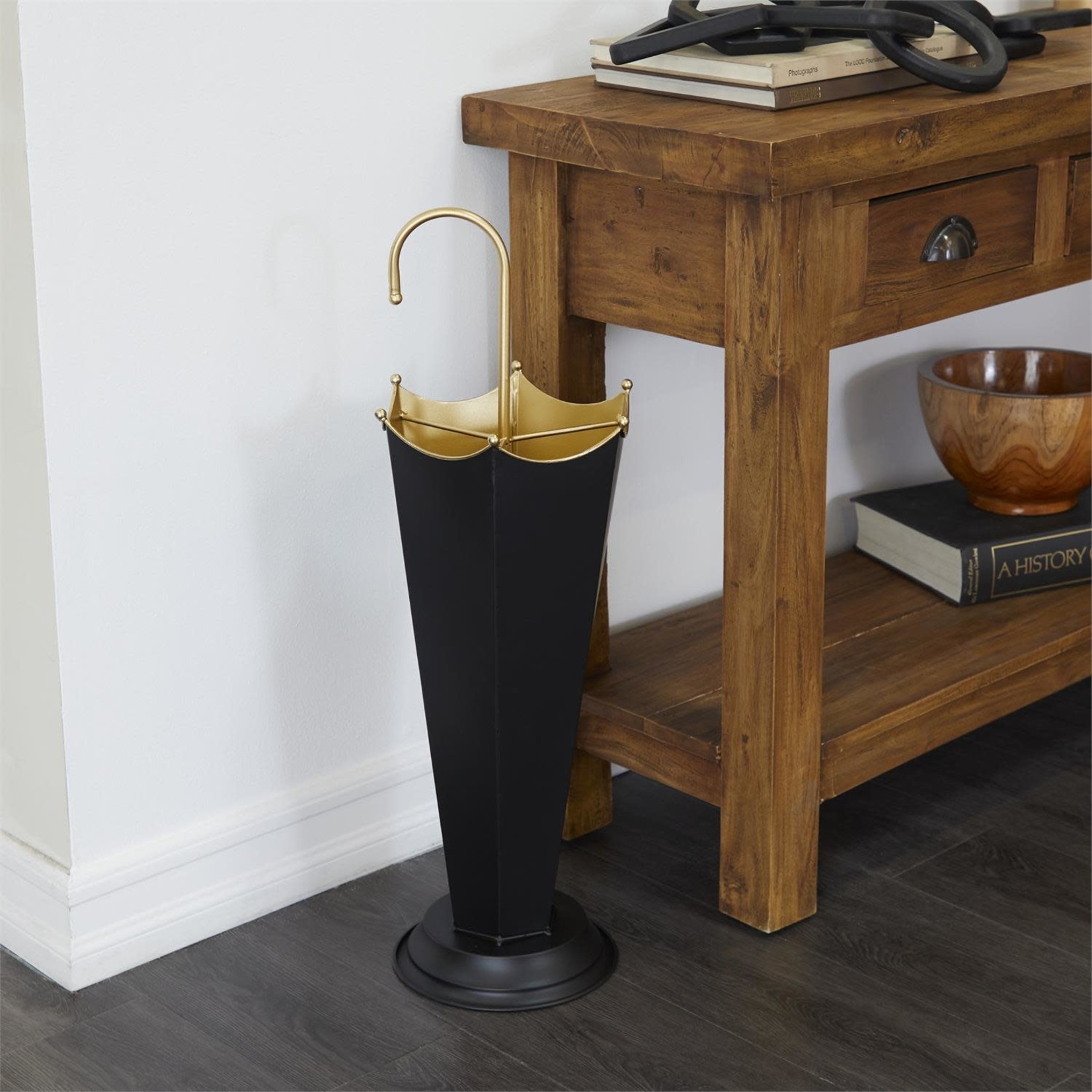 Uma Metal Umbrella Holder Black 27"H-(G3UM/FW)