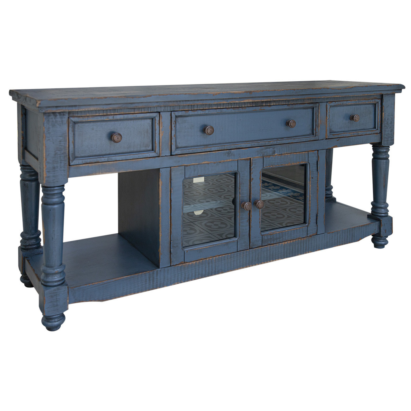 Aruba 70" TV Stand Dark Blue Furniture Walk