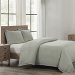 HiEnd Accents Hera Washed Linen Flange 3pc Duvet Cover Set