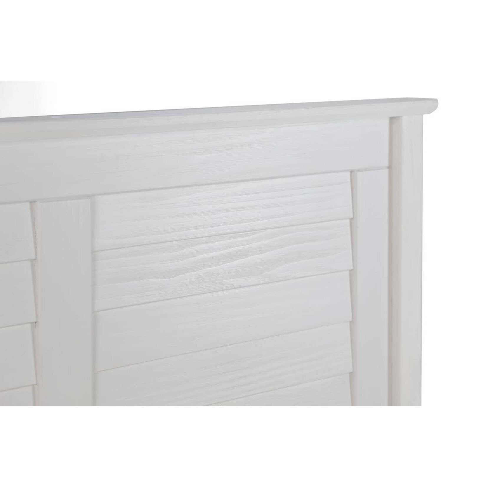 GrainWood Greenport Queen Louver Bed Brushed White