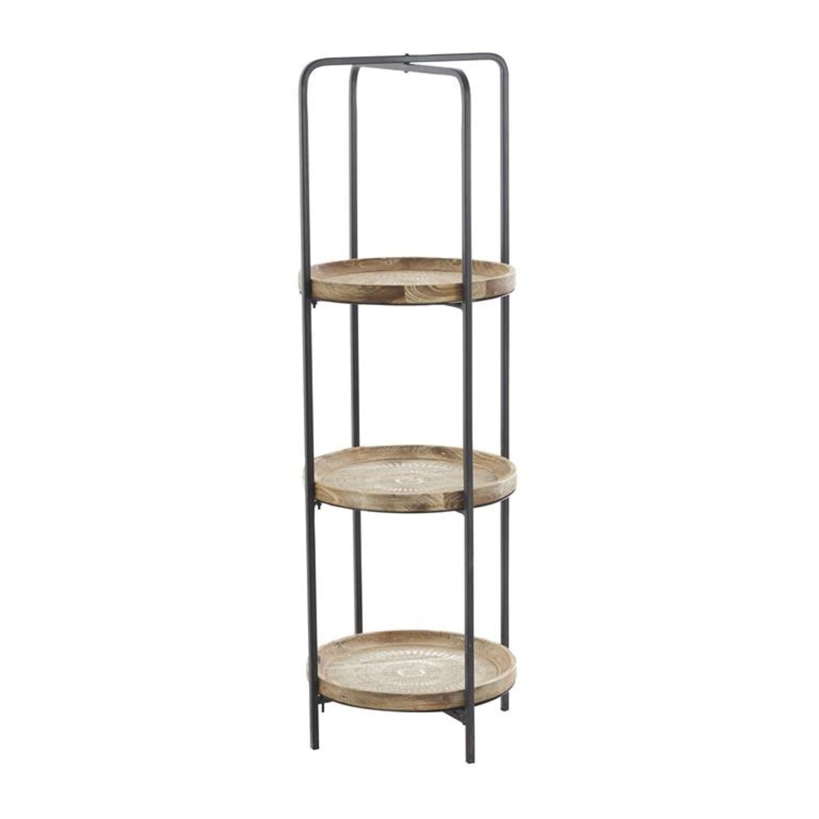Uma Metal/Wood Etagere 15"Wx43"H