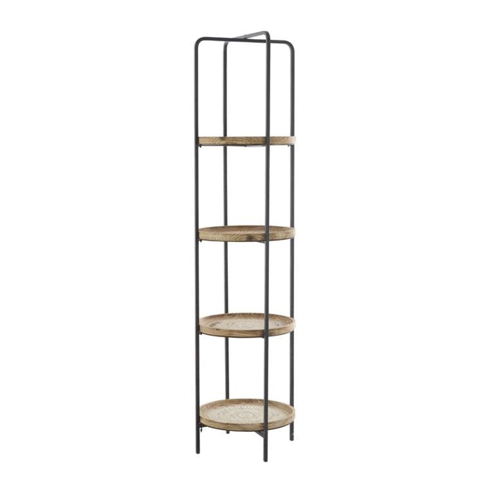 Uma Metal Wood Shelving Unit 17Wx64H