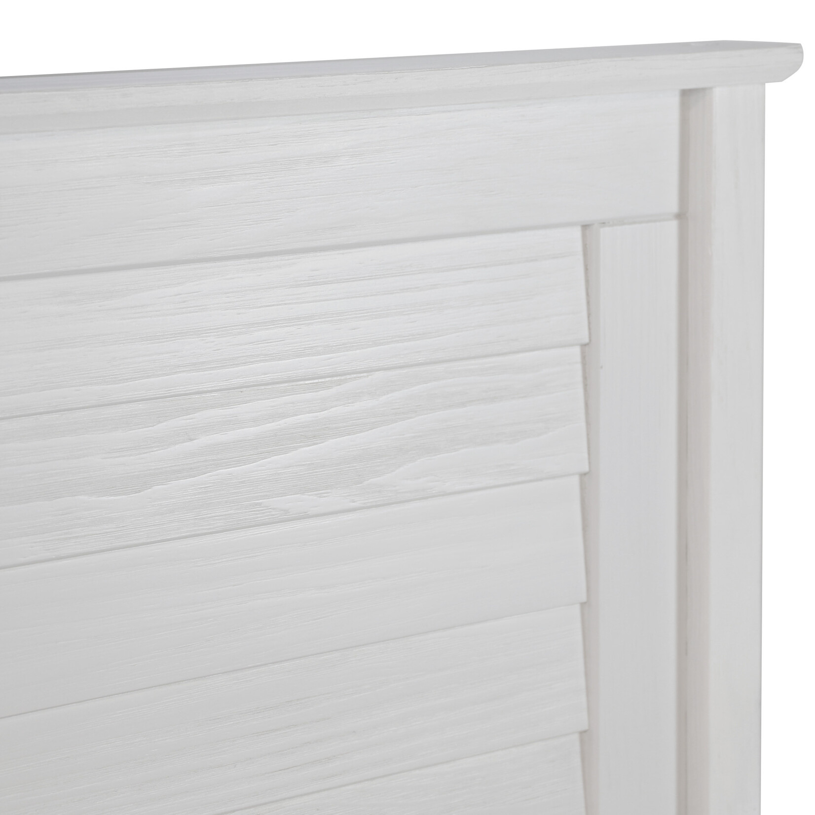 GrainWood Greenport Full Size Louver Bed Brushed White