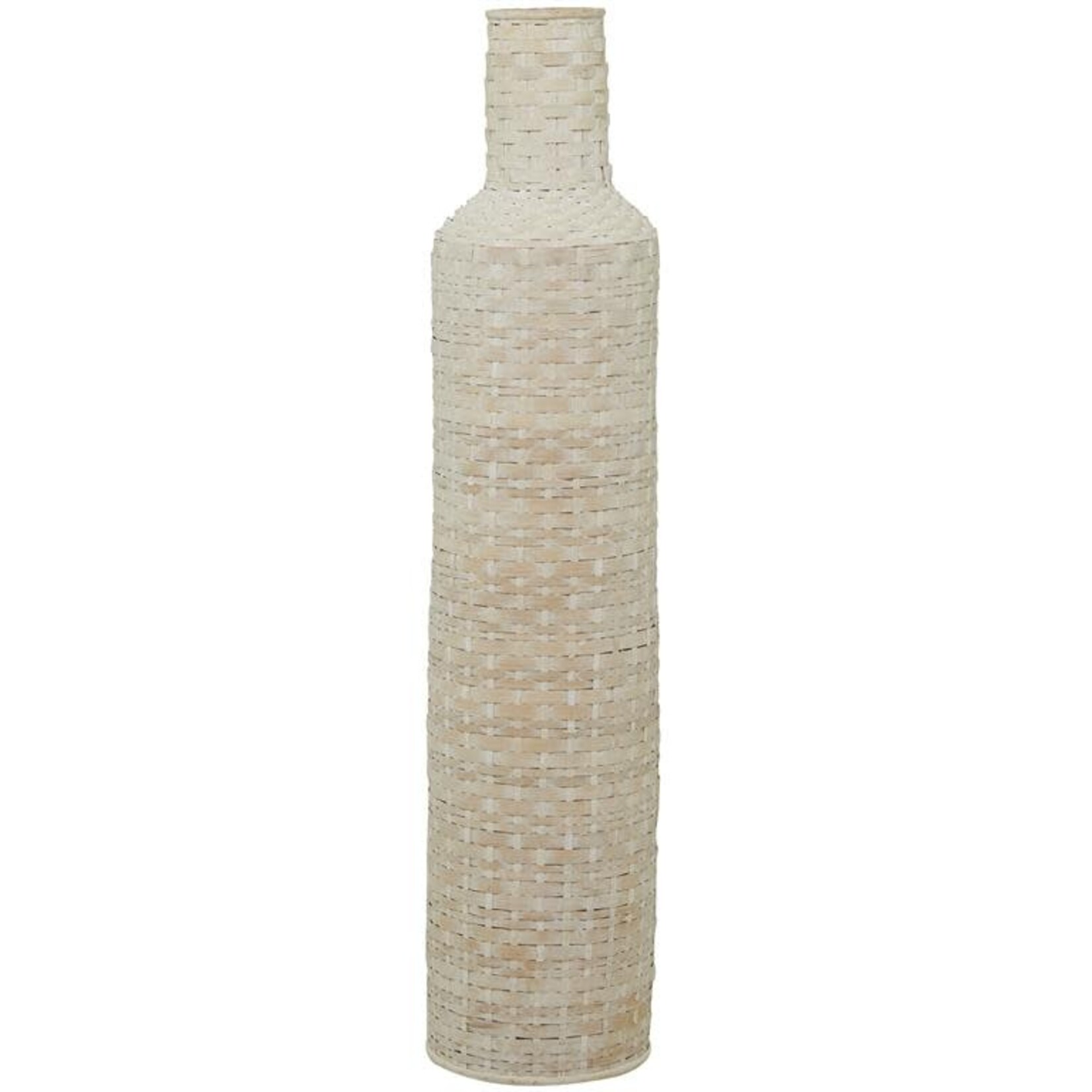 Uma Bamboo Vase White 39"H
