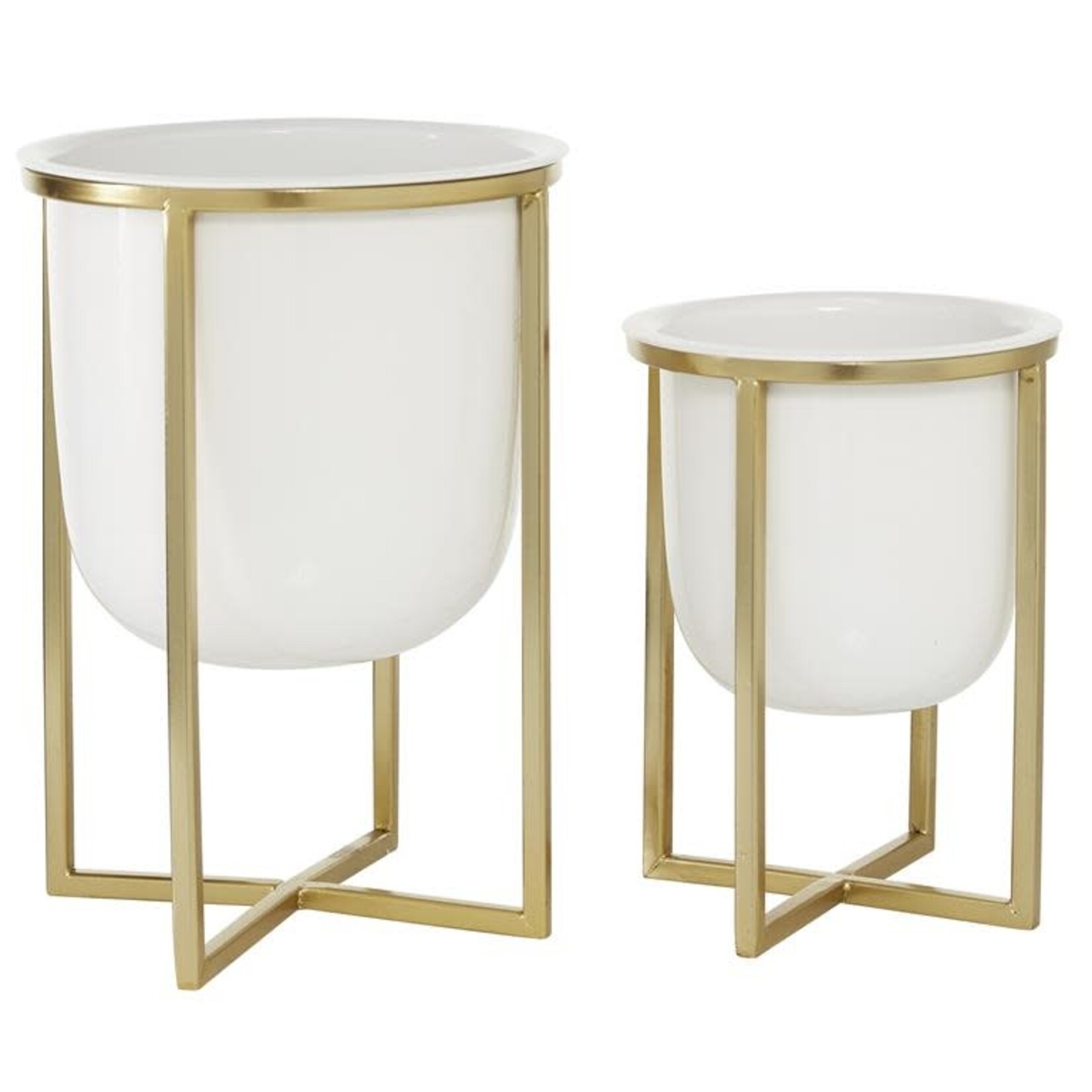 Uma Gold/White Planter s/2