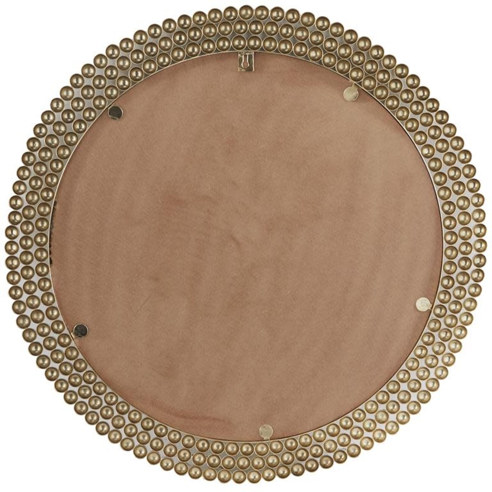 Uma Brass Beaded Round Mirror 32"