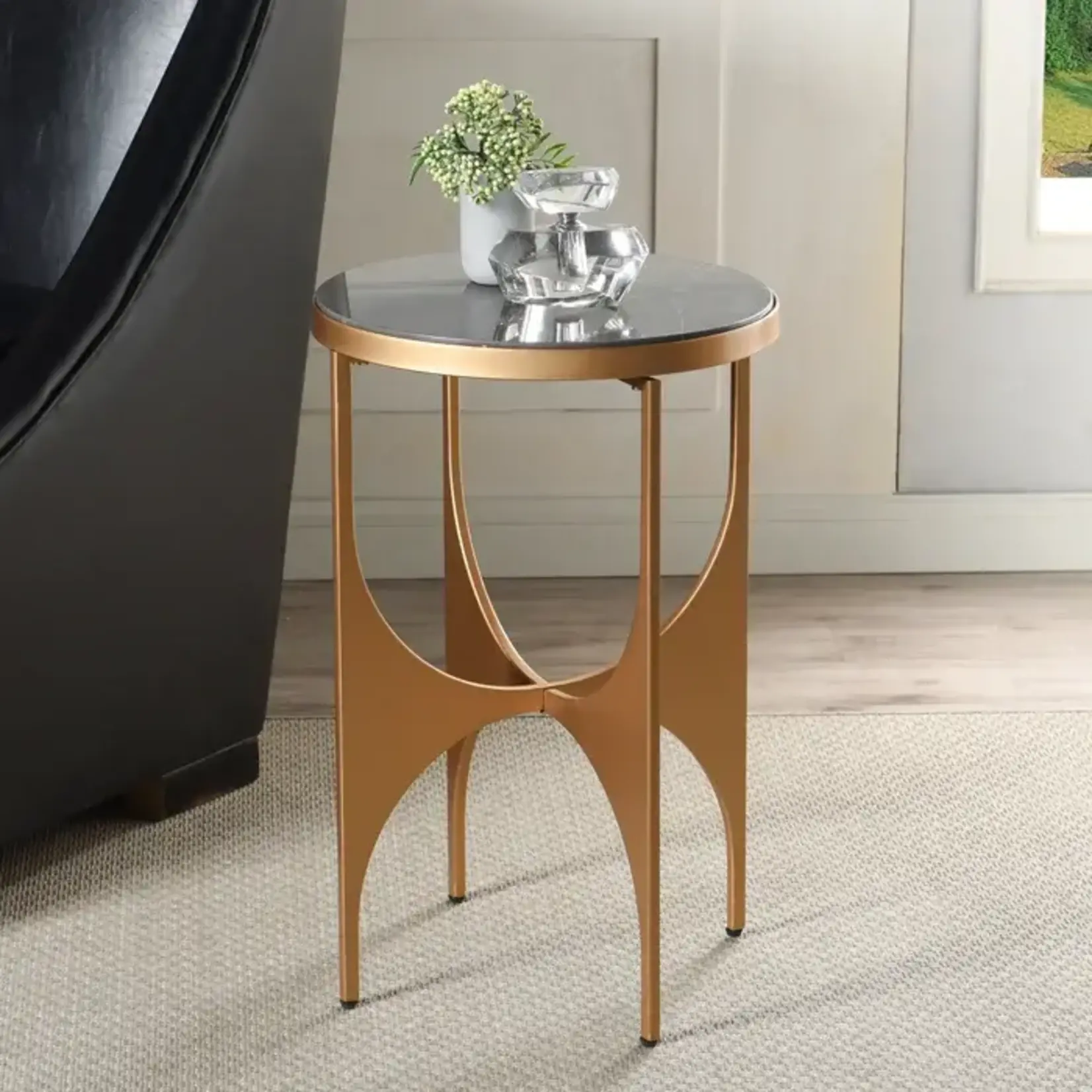 Stylecraft Austin Gold Side Table