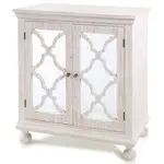 Stylecraft White Wash Mirrored 2 Door Cabinet