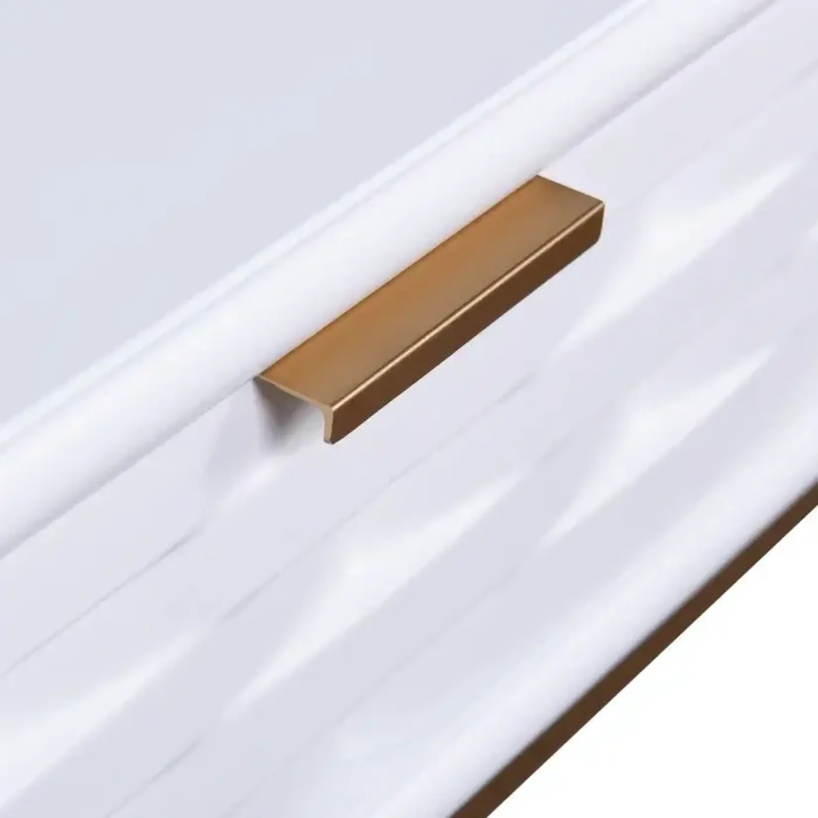 Stylecraft White and Gold 2 Drawer Coffee Table