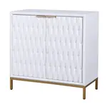 Stylecraft White and Gold 2 Door Cabinet