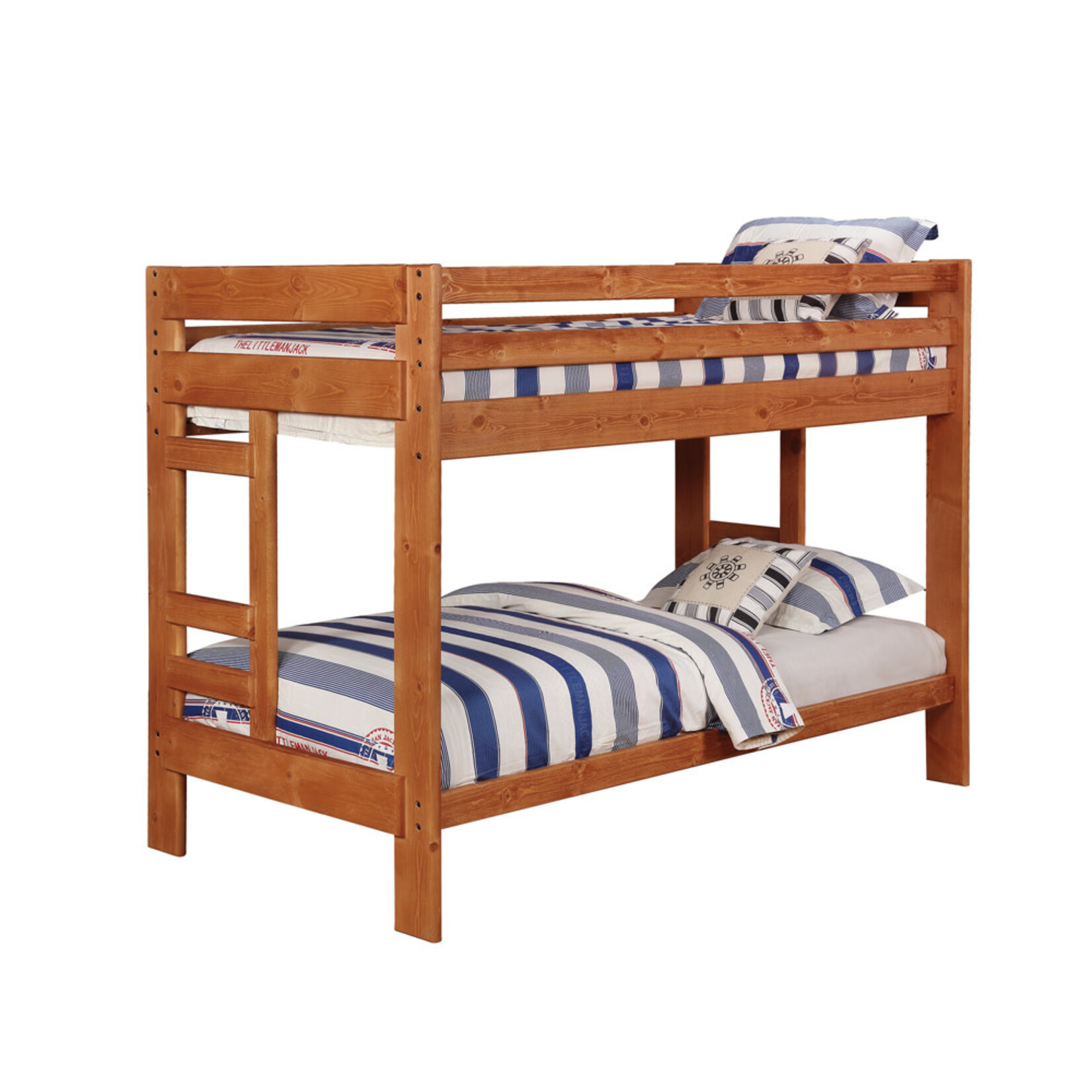 Coaster Furniture Wrangle Hill Twin Over Twin Bunk Bed Amber Wash