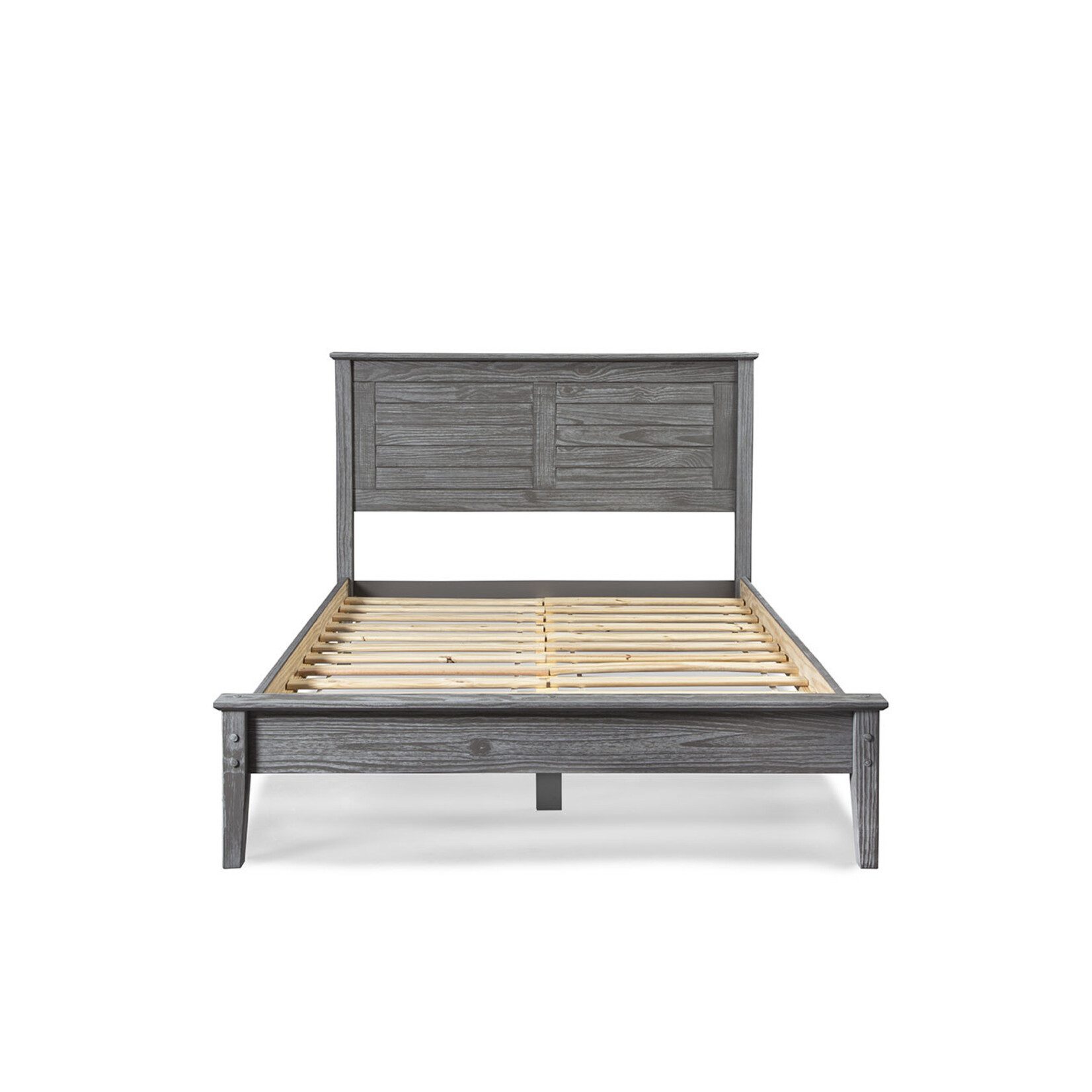 GrainWood Greenport Queen Louver Bed Brushed Grey