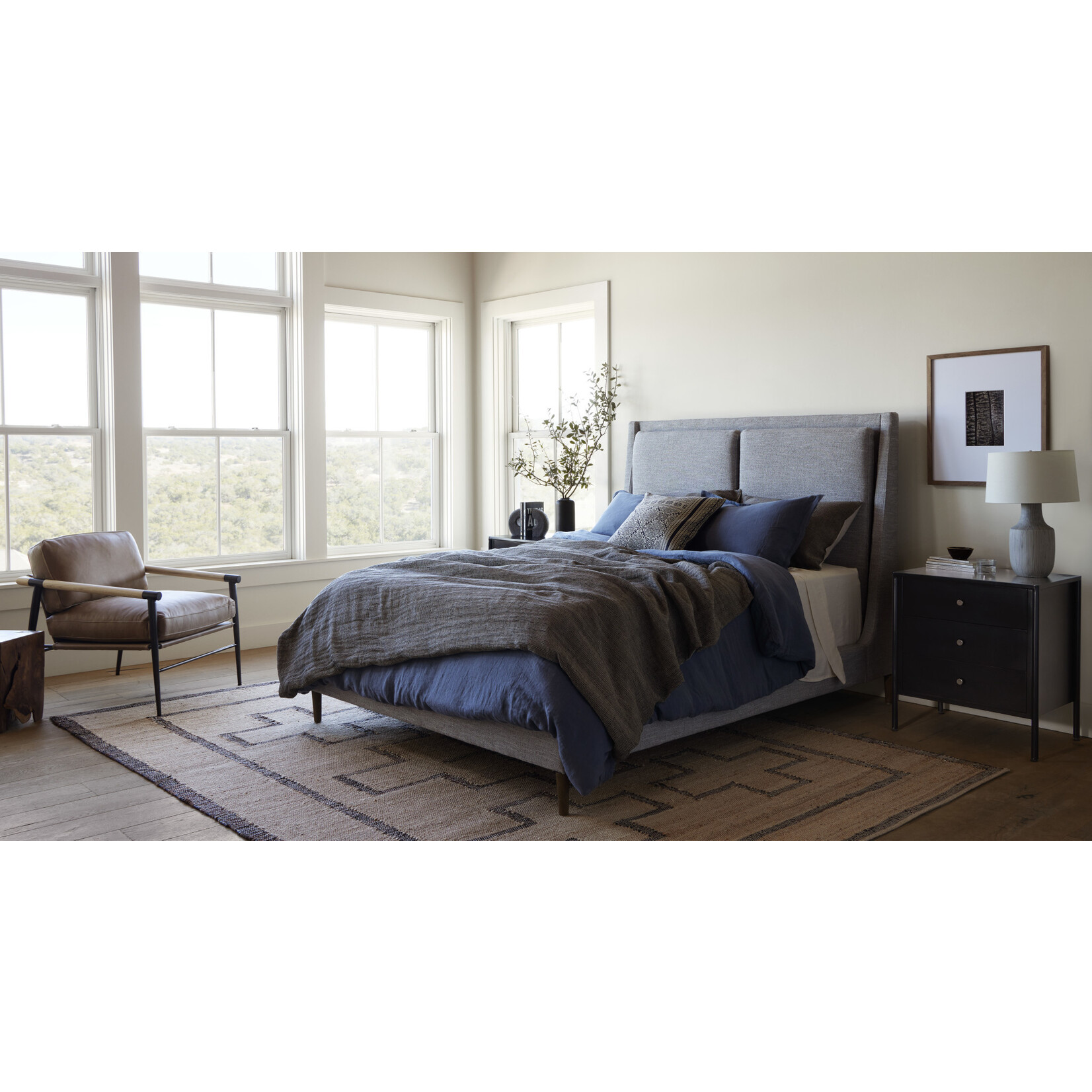 Four Hands Potter Queen Bed Manor Grey