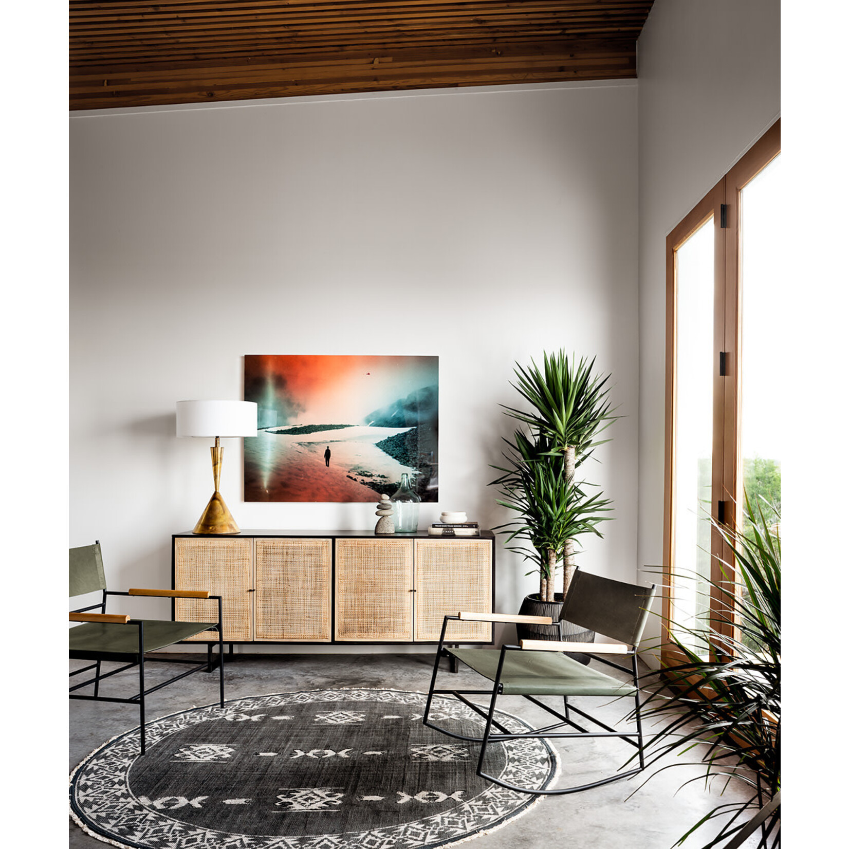 Four Hands Carmel Sideboard Natural/Black Wash