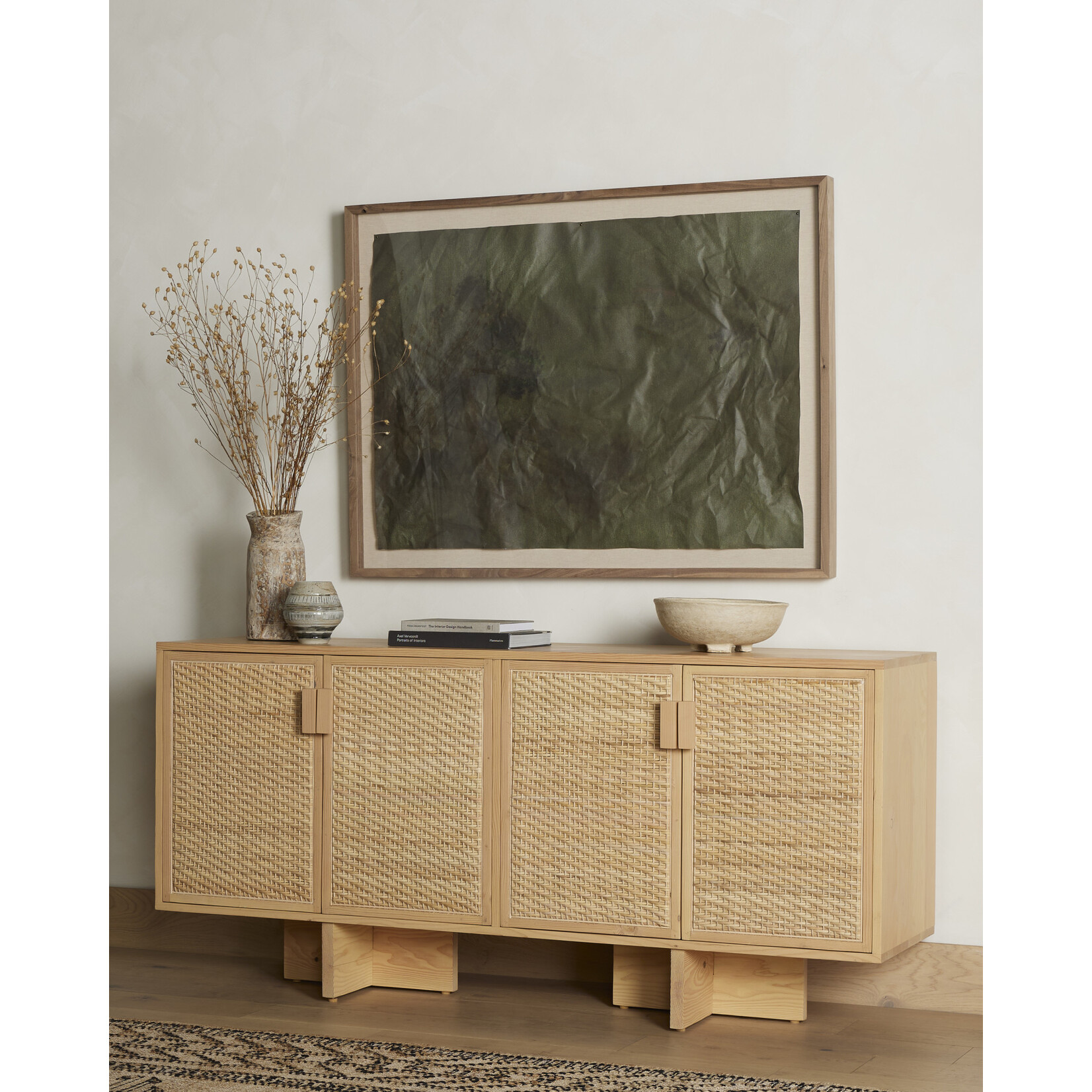 Four Hands Levon Sideboard Natural Woven Rod Cane