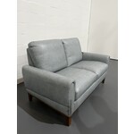 Loveseat Leather Sky Blue