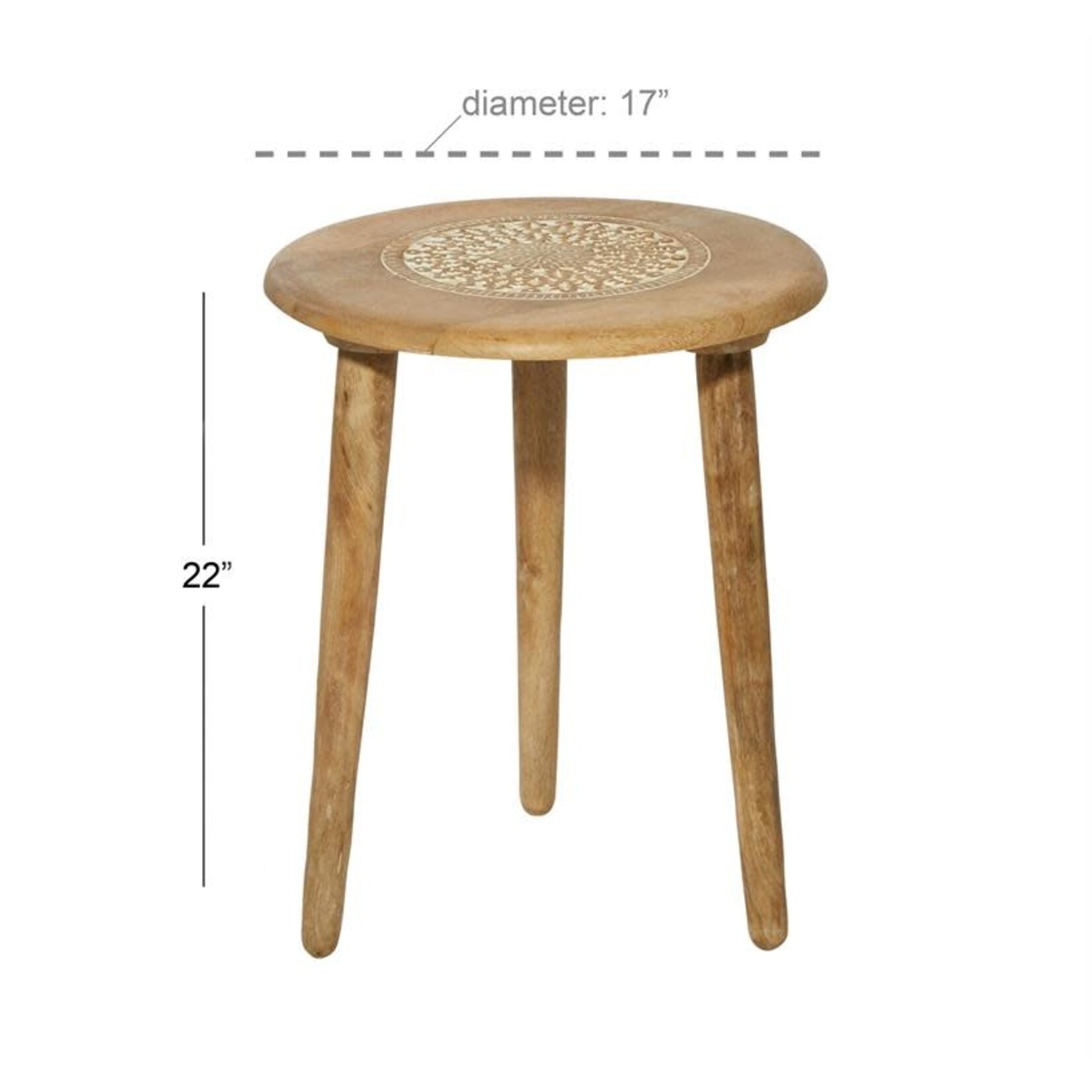 Uma Tripod Table 17"Wx22"H