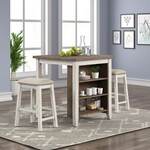 Liberty Furniture Brook Creek 3pc Counter Set White