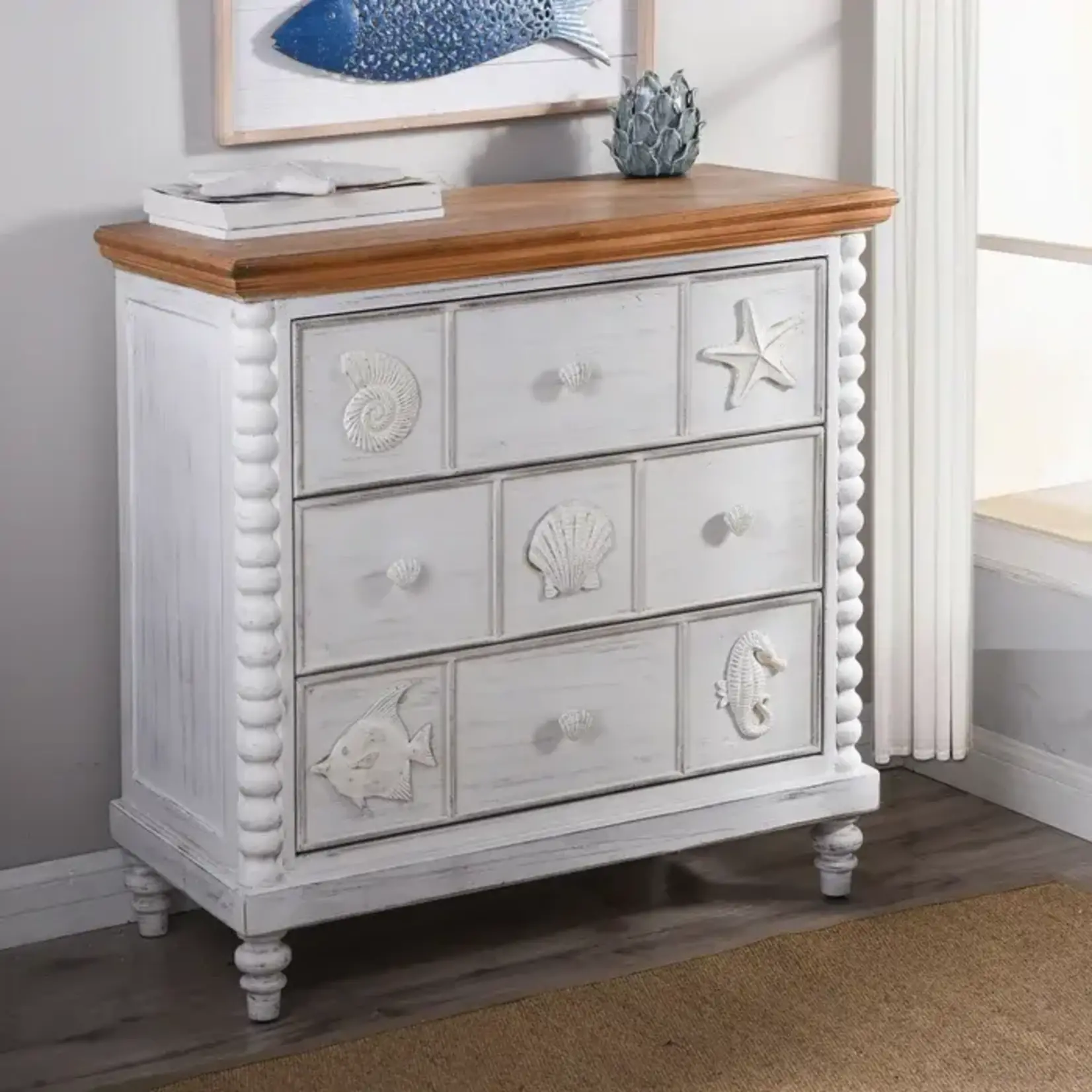 Stylecraft 3 Drawer Chest Bobbin Spool Corner Posts (FW)
