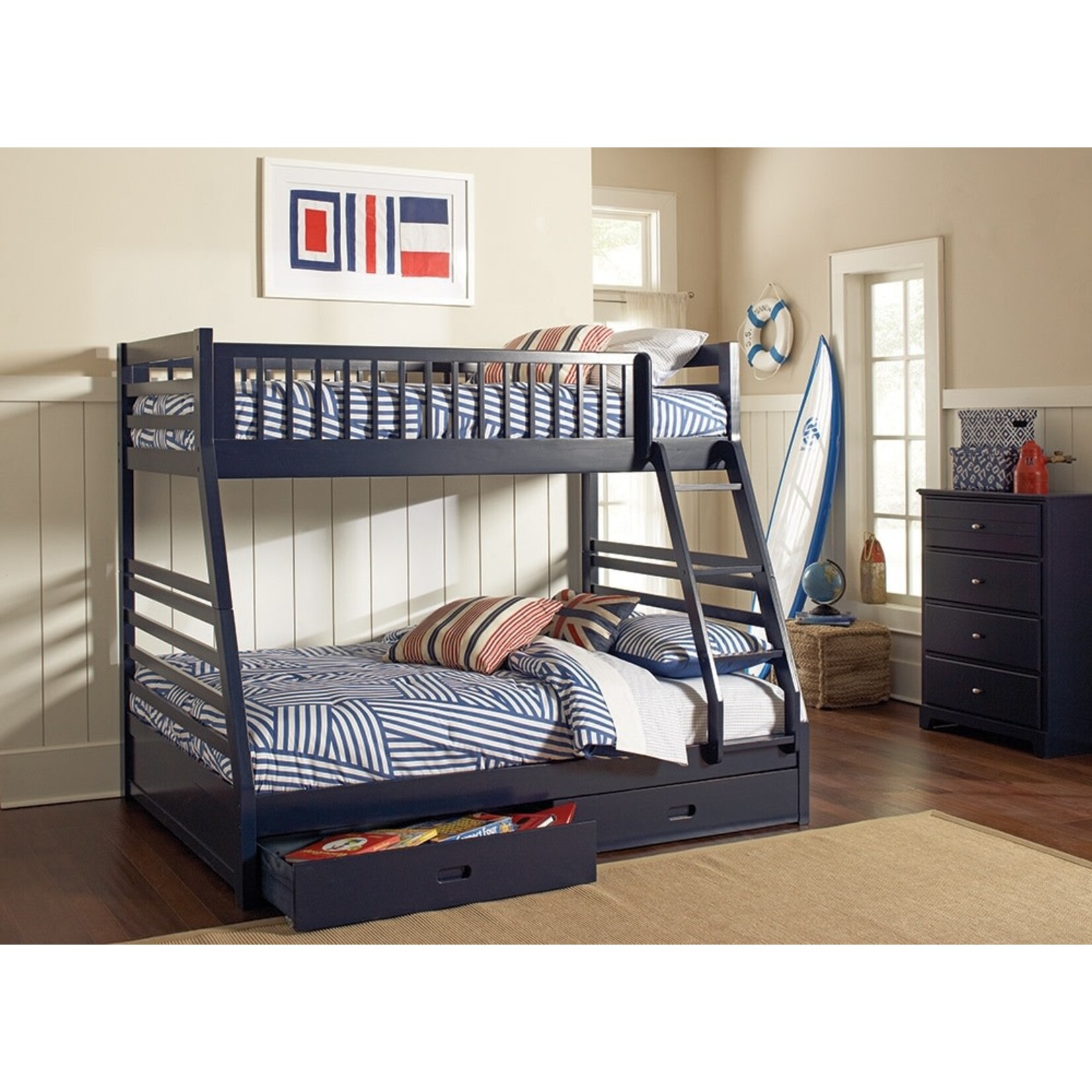 Coaster Furniture Ashton Twin/Full Bunk Bed Navy