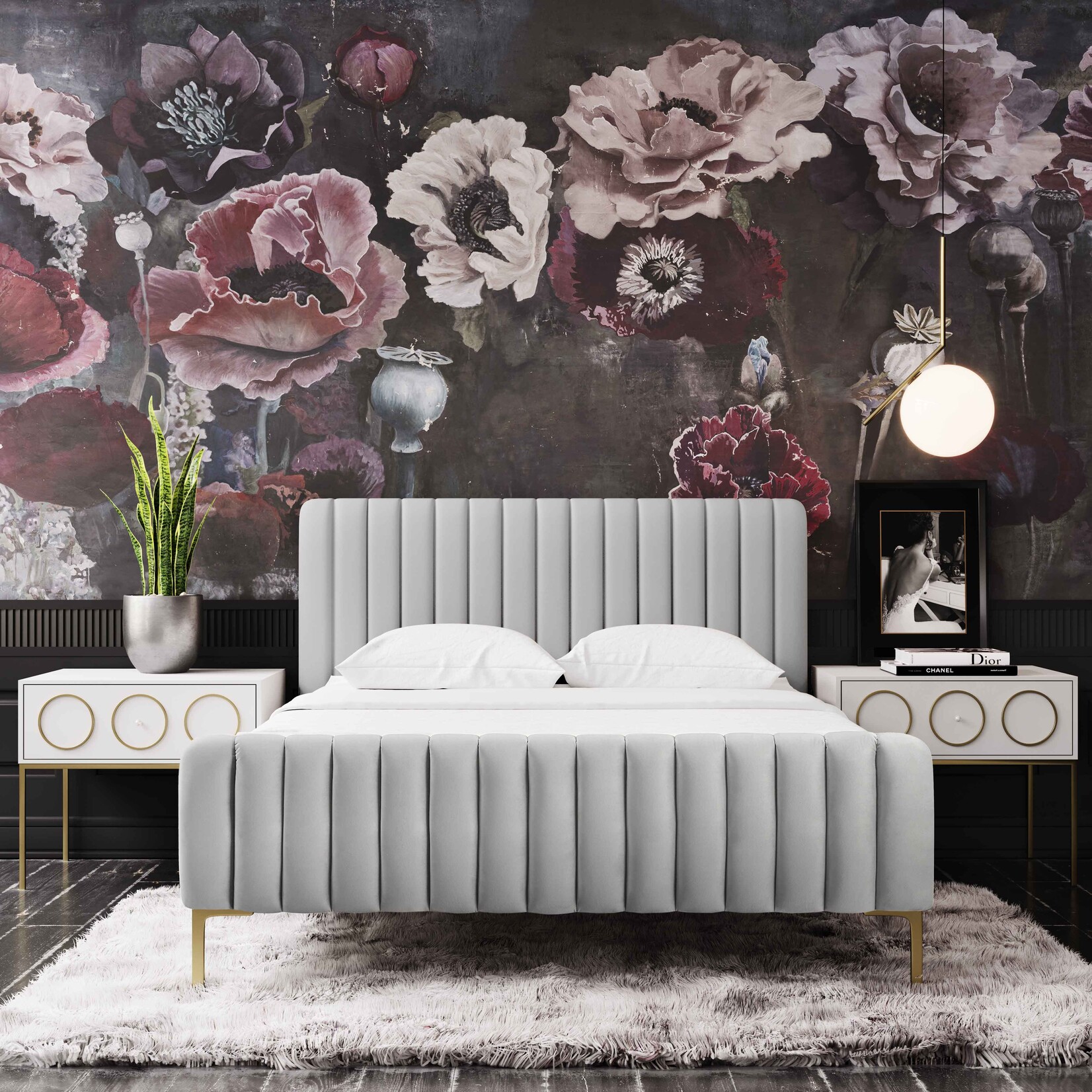 Angela Grey Bed Queen (M1L)