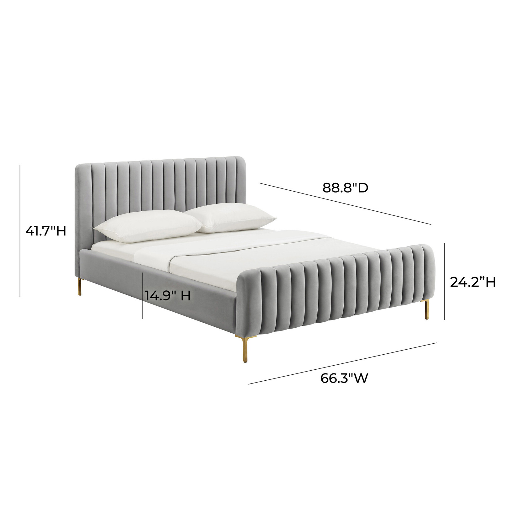 Angela Grey Bed Queen (M1L)