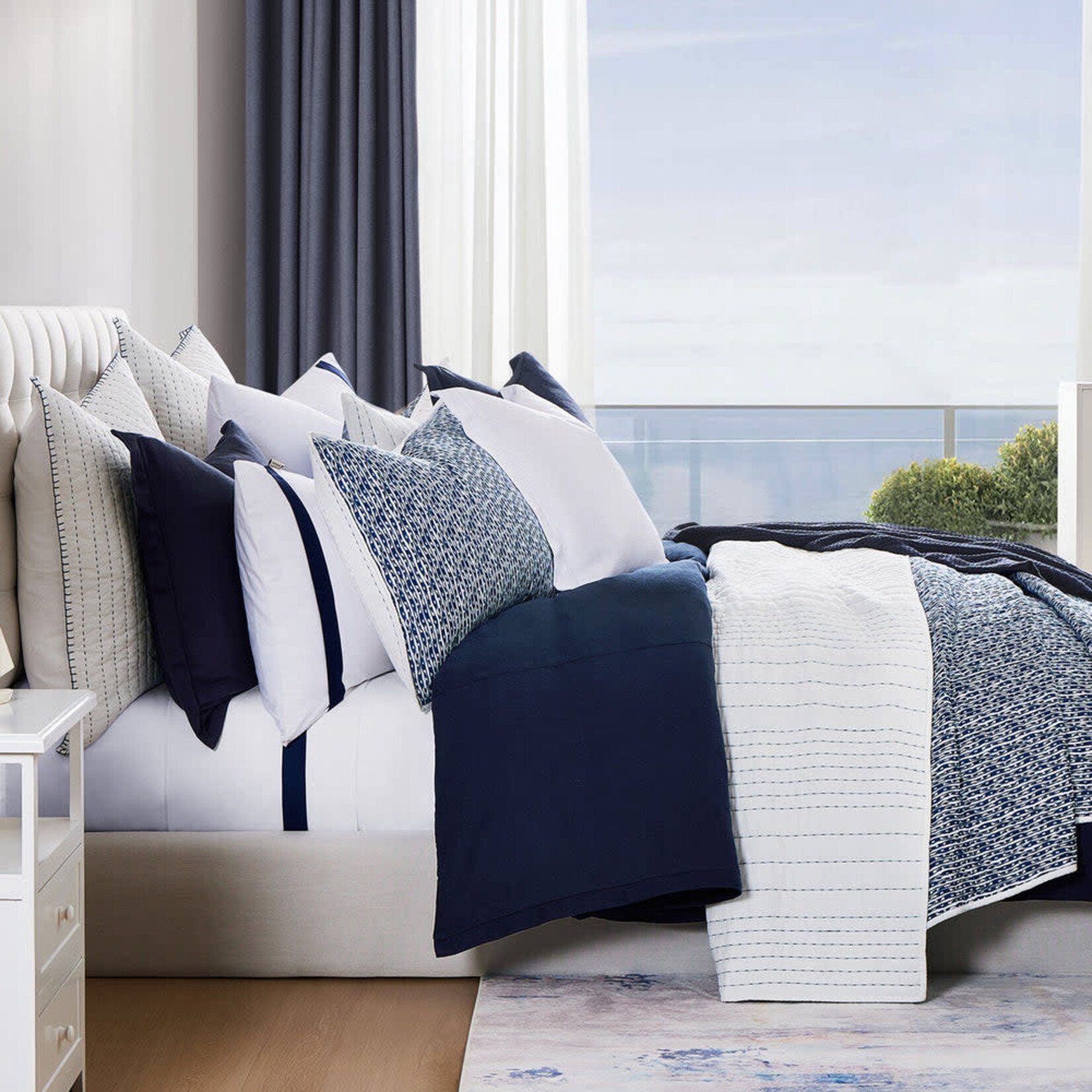 HiEnd Accents Staccato Reversible 3pc Quilt Set Full/Queen