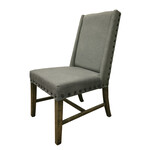 IFD Loft Brown Chair w/nail heads (M2H/FW)