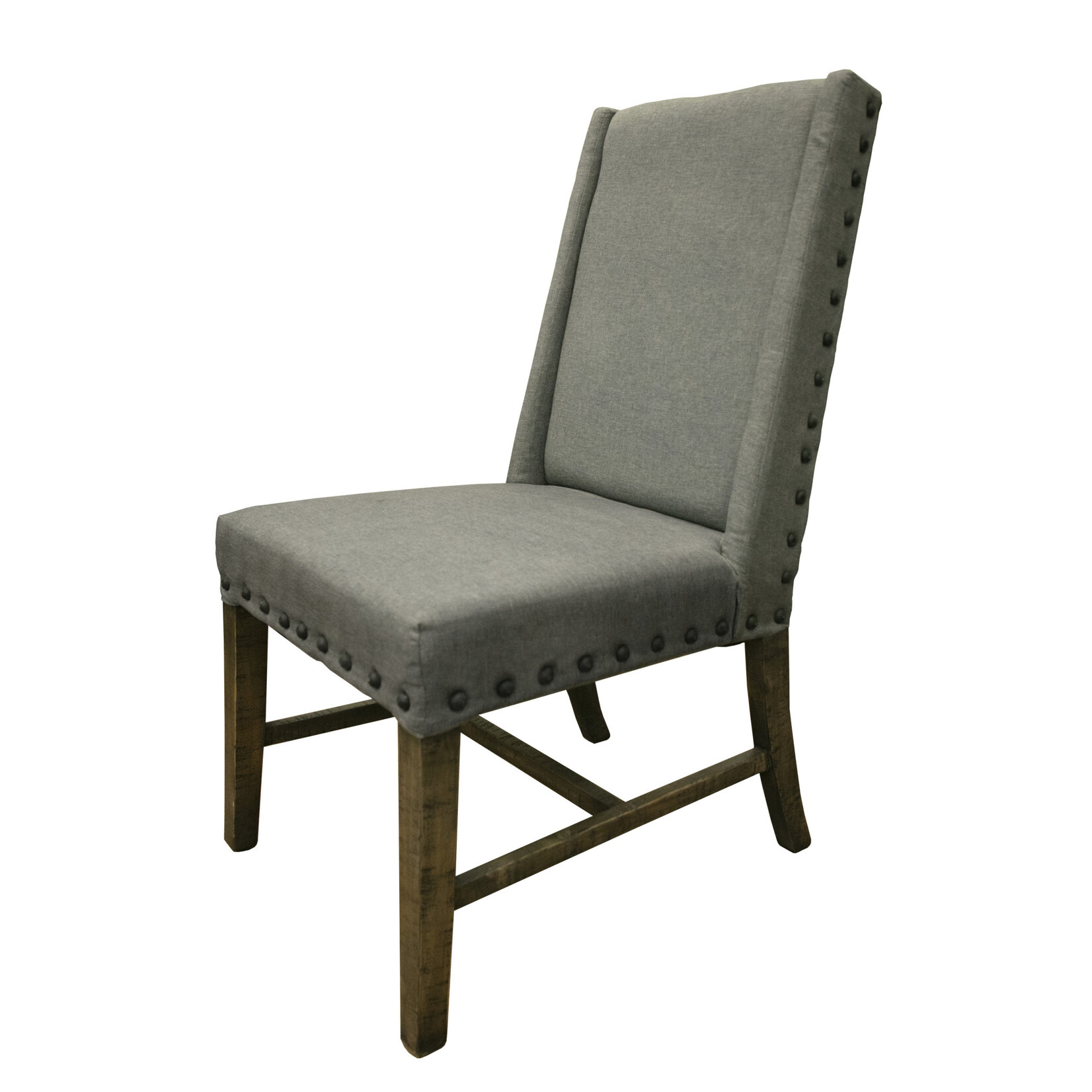 IFD Loft Brown Chair w/nail heads