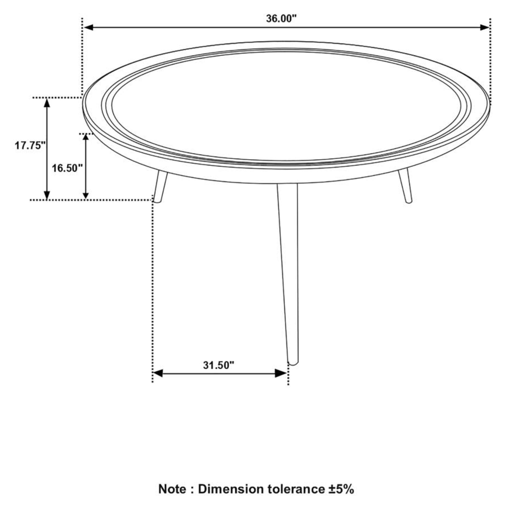 Coaster Furniture Zoe Round Coffee Table