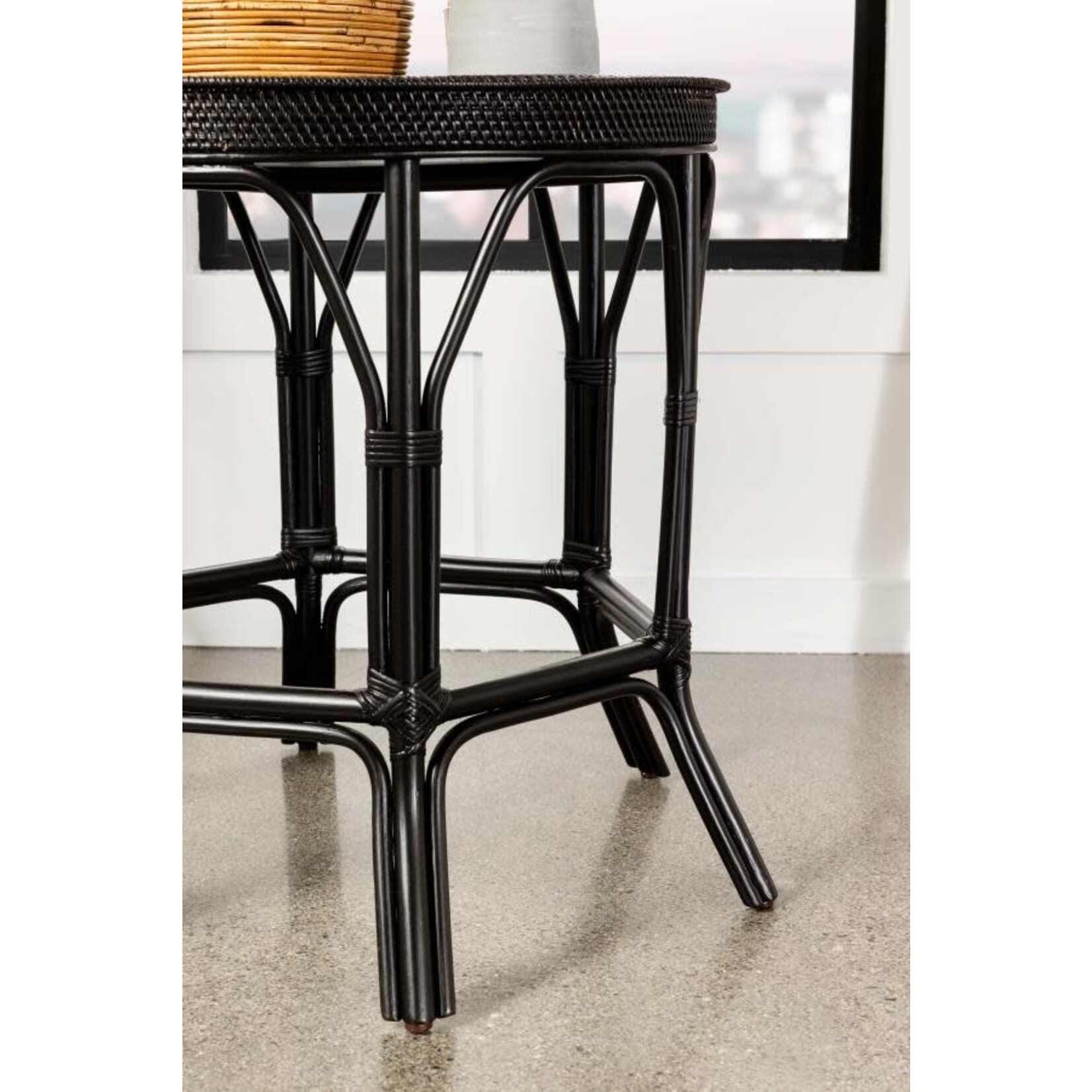 Coaster Furniture Antonio Round Accent Table Black