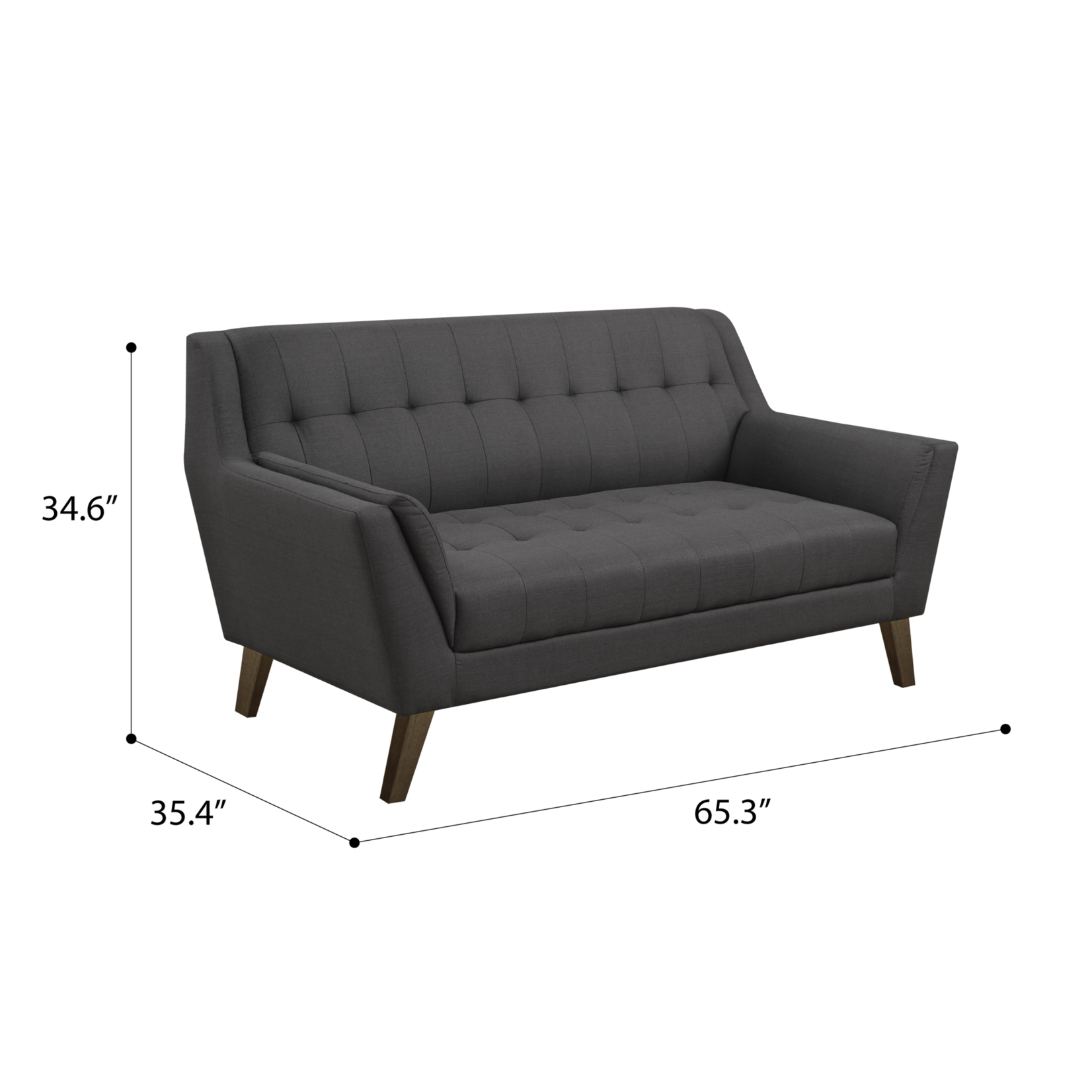 Charcoal Loveseat