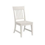Slat Back Dining Chair Weathered White