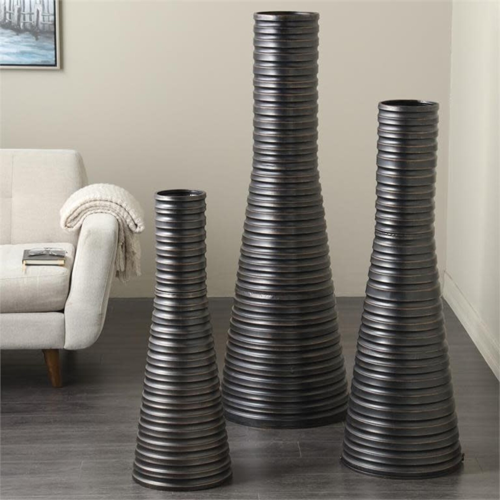 Uma Metal Floor Vase s/3