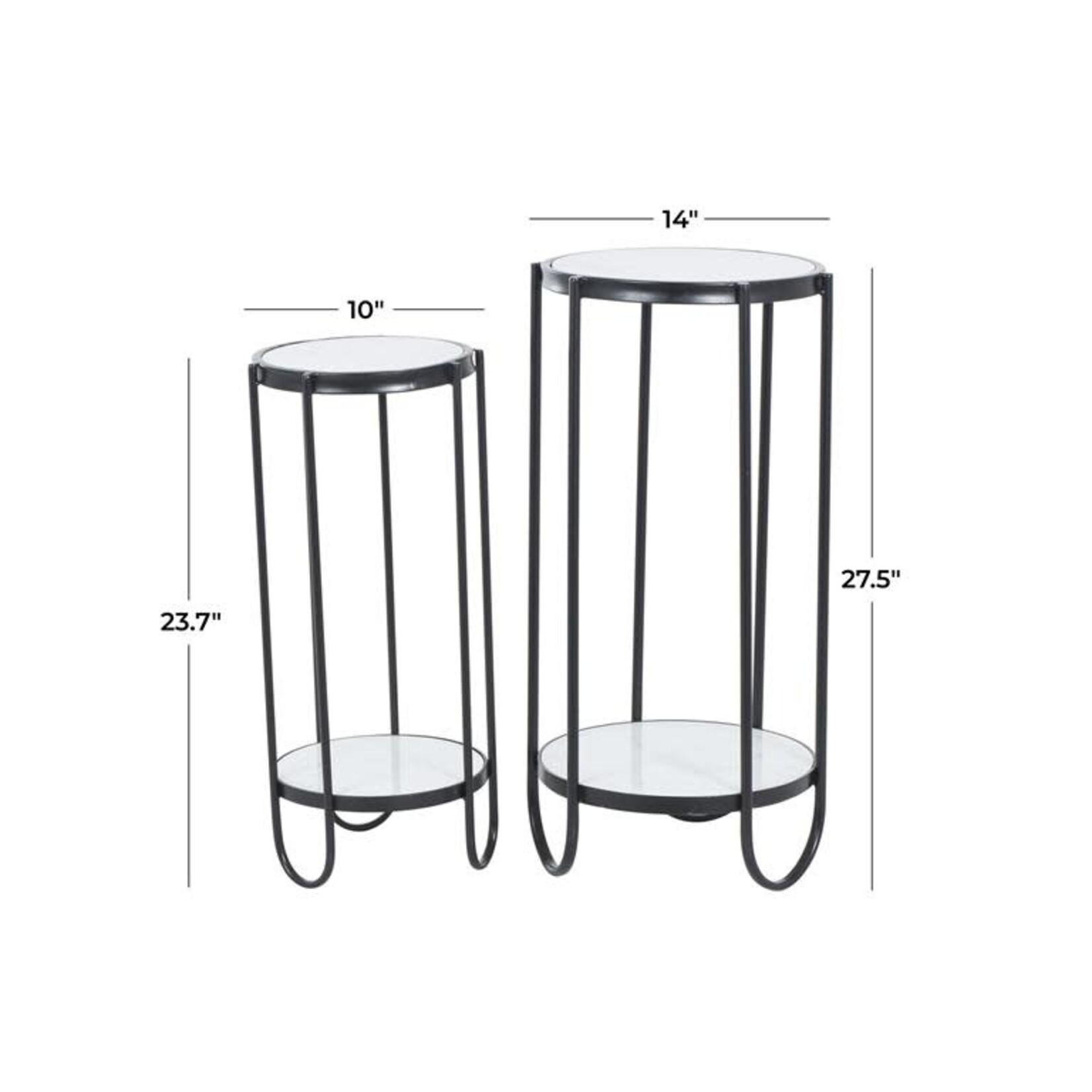 Uma Marble Metal Plant Stand s/2 12237